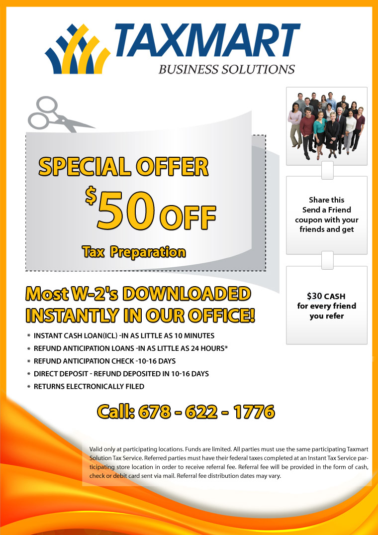 Tax Preparation Coupon